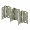 Prime-Line Door Hinge Commercial Smooth Pivot, 4-1/2 in. x 4-1/2 in. w/ Square Corners, Satin Nickel 3 Pack U 1156453